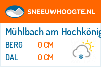 Sneeuwhoogte Mühlbach am Hochkönig